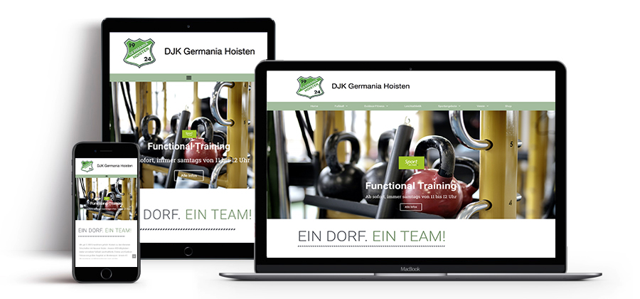 Homepage Germania Hoisten auf Laptop, iPad und iPhone